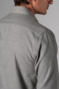Cotton Flannel Light Grey Polera Shirt - Camisa BUND