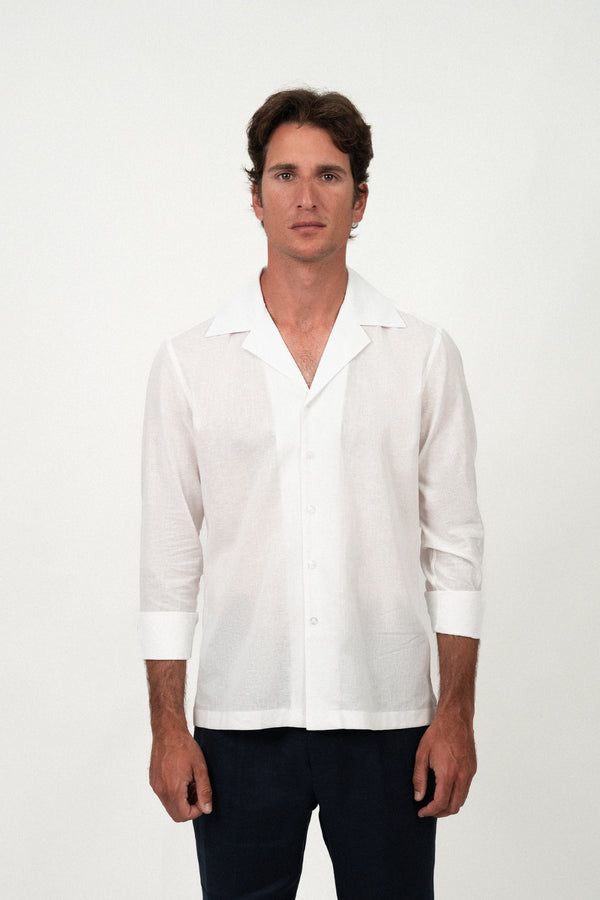 Camisa Lino Miami White