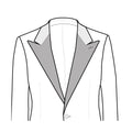Image for Black satin spearhead - 6-button double-breasted jacket with high crossover