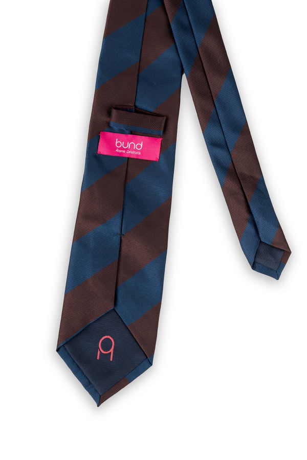 Corbata Rayas Azul y Burdeos