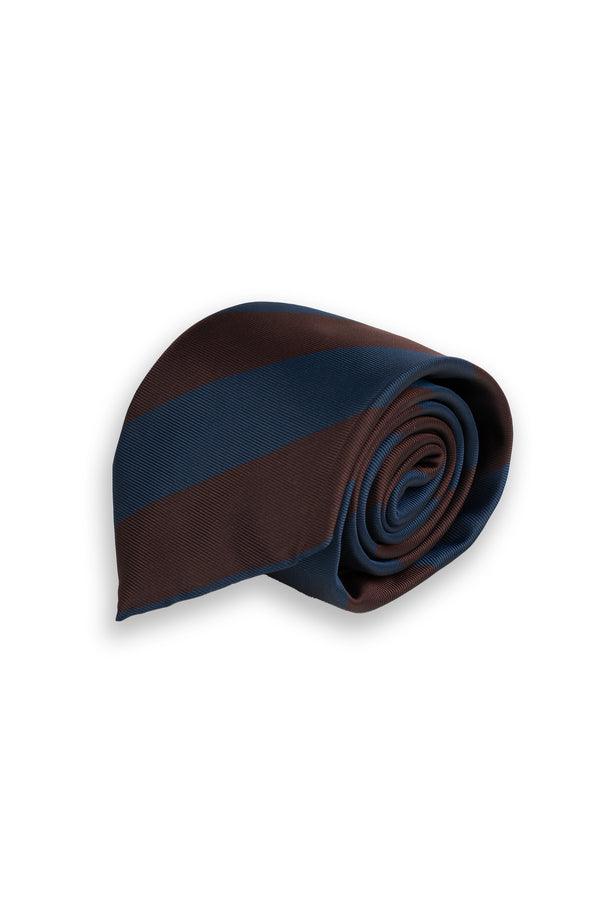 Corbata Rayas Azul y Burdeos
