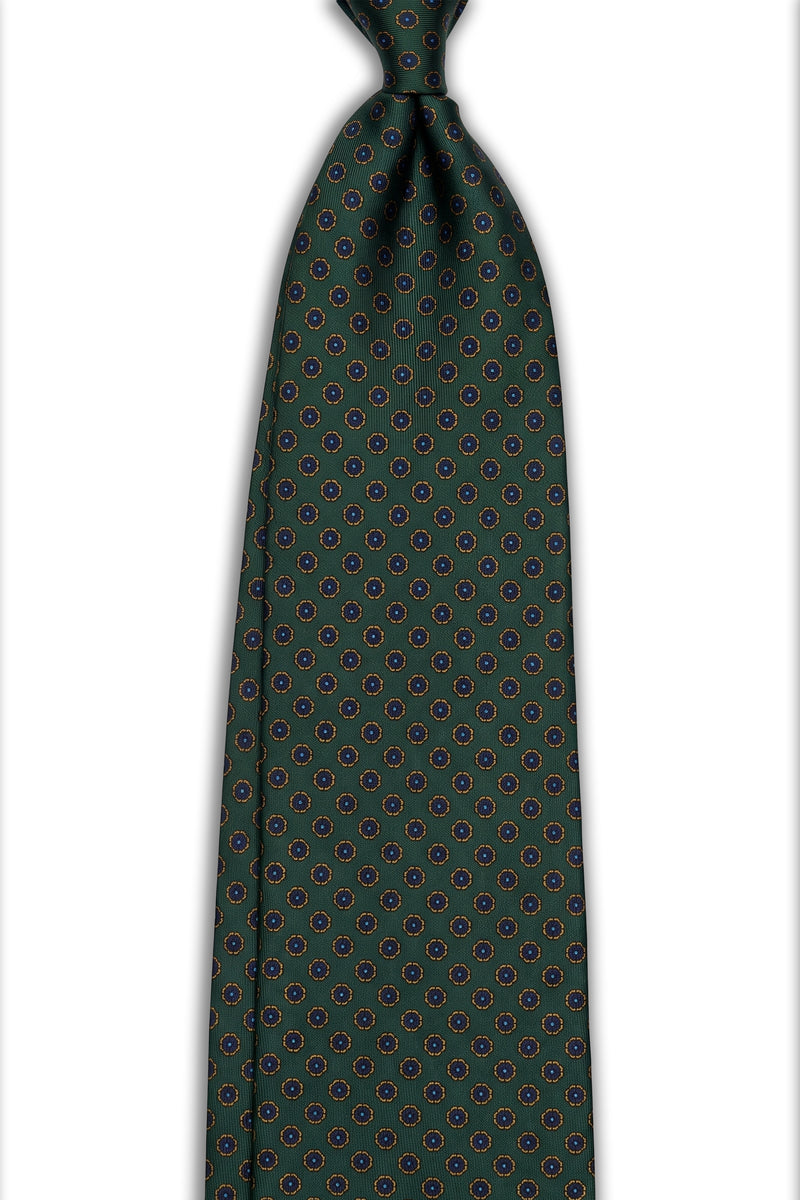 Rosette 3 fold-tie - Dark Green
