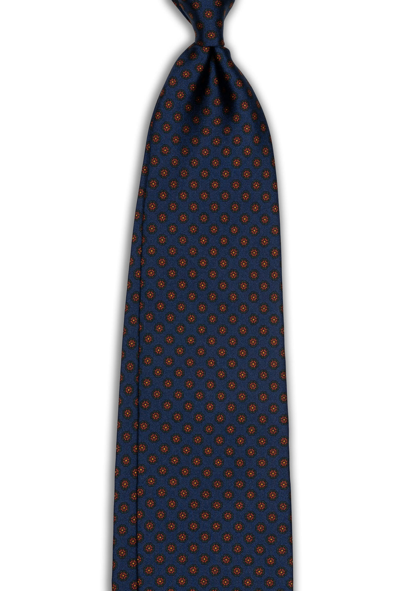 Rosette 3 fold-tie - Dark Navy