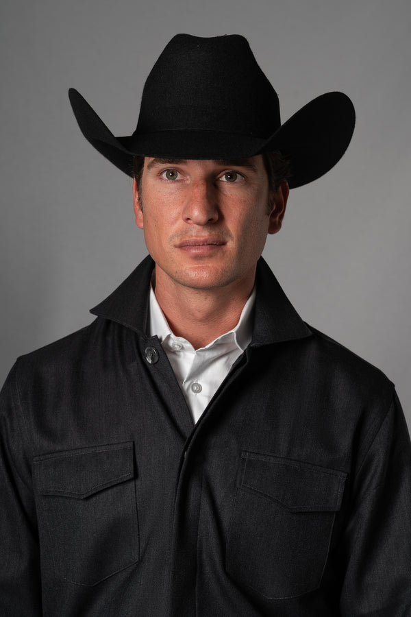 Moulin Stone Gray Wool Overshirt