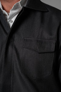 Moulin Stone Grey Wool Overshirt - Camisa BUND