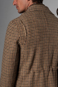 Houndstooth Beige Wool Saharana