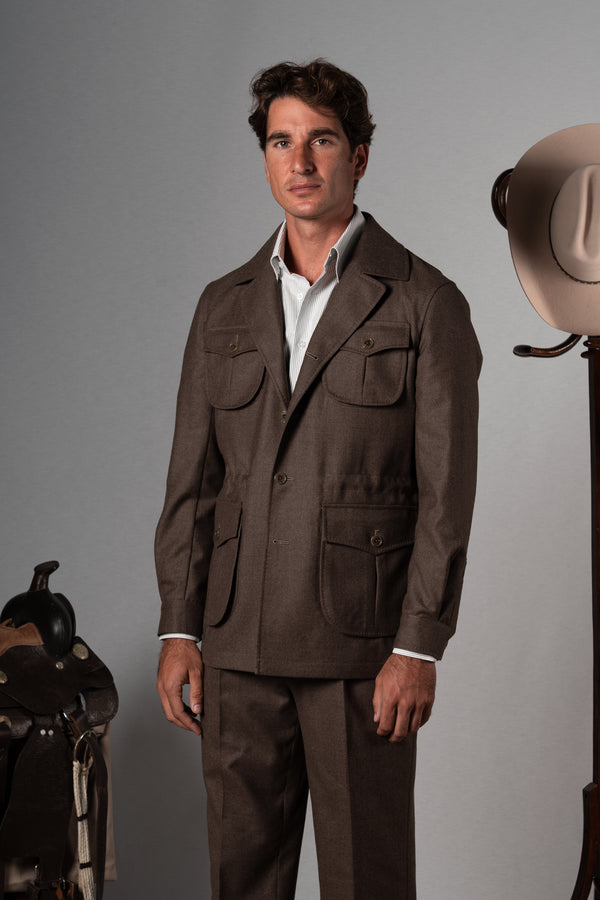 Plain Bison Wool Sahariana