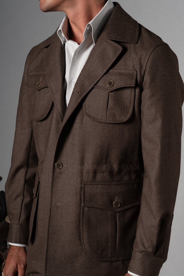 Plain Bison Wool Sahariana