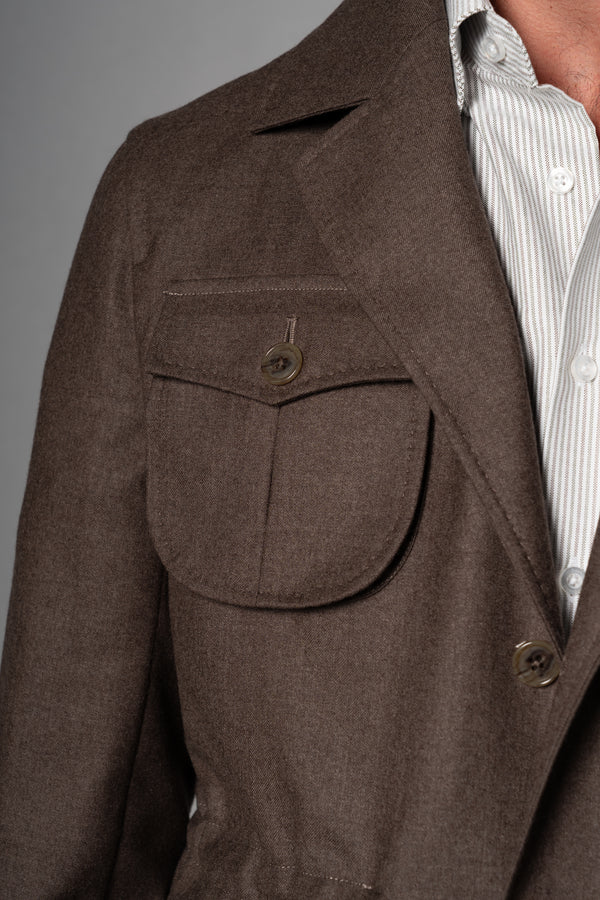 Plain Bison Wool Sahariana