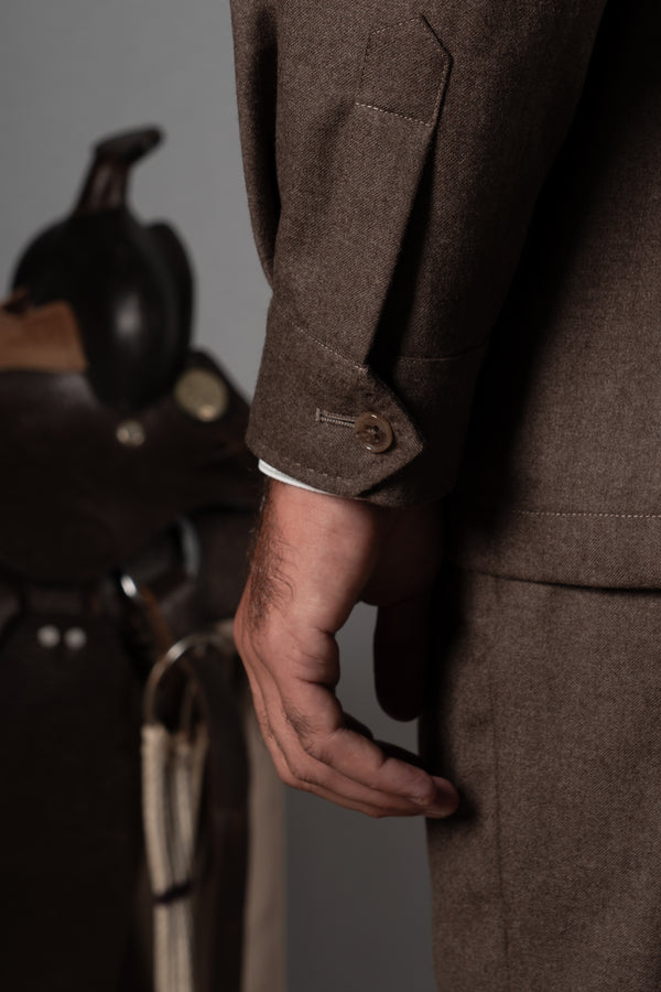 Plain Bison Wool Sahariana