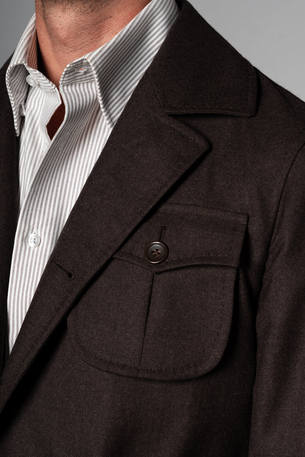 Plain Chocolate Brown Sahariana