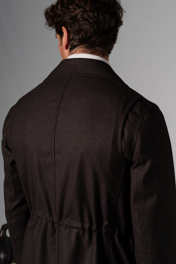 Plain Chocolate Brown Sahariana