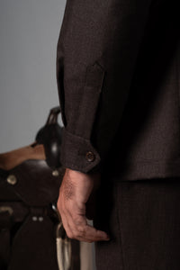Plain Chocolate Brown Sahariana