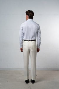 Stripes White+Light Blue Business Shirt - Camisa BUND