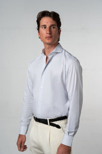 Stripes White+Light Blue Business Shirt - Camisa BUND