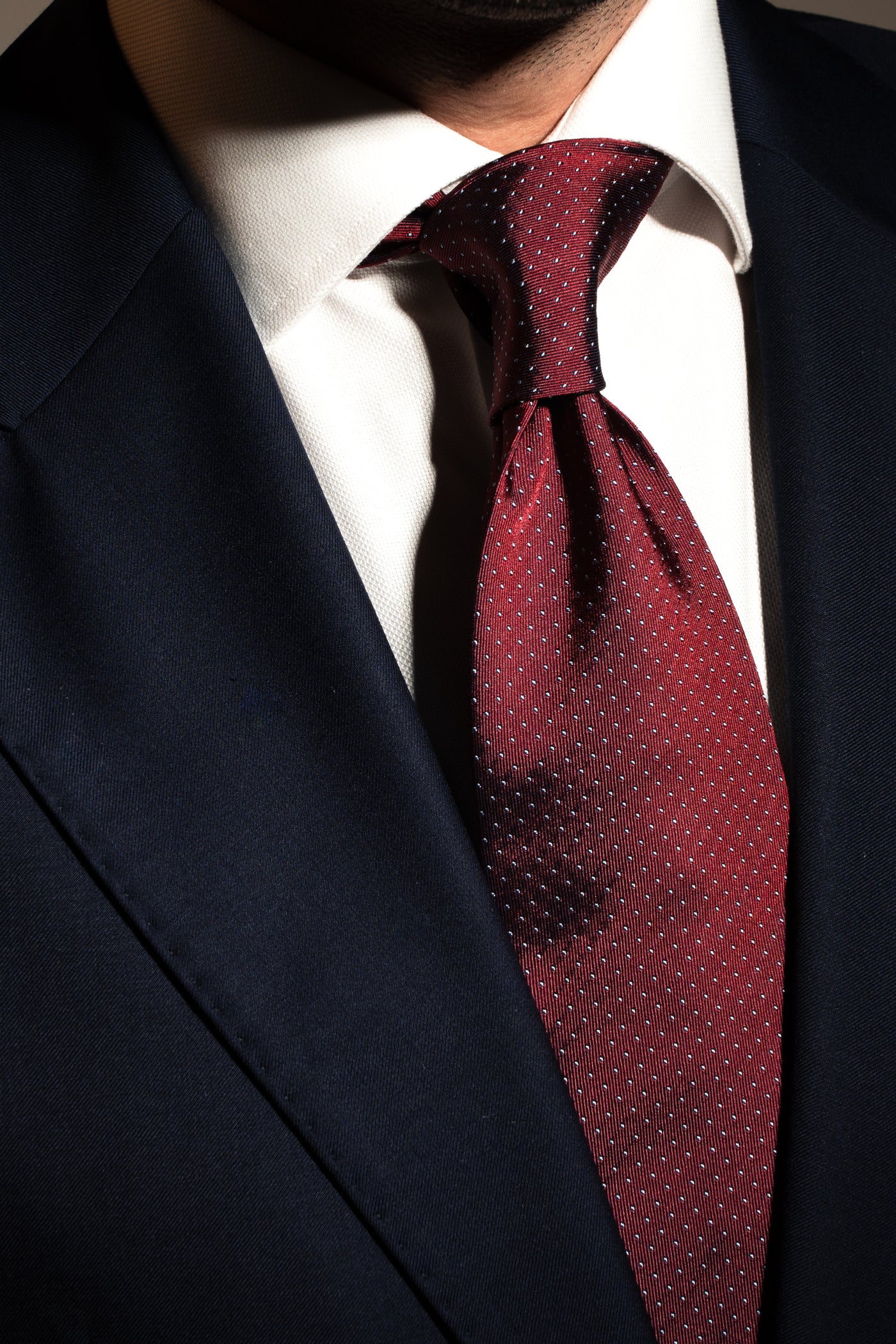 Corbata Topos Rojo de seda - BUND