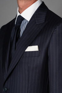 Stripes Dark Navy Wool Suit - Traje a medida BUND
