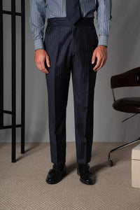 Stripes Dark Navy Wool Suit - Traje a medida BUND