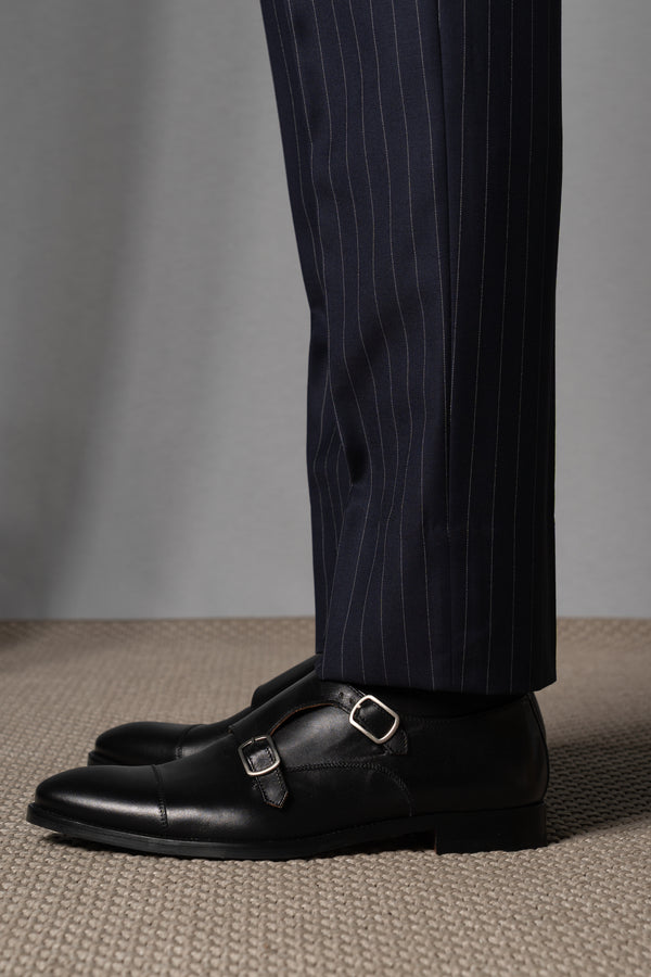 Stripes Dark Navy Wool Suit