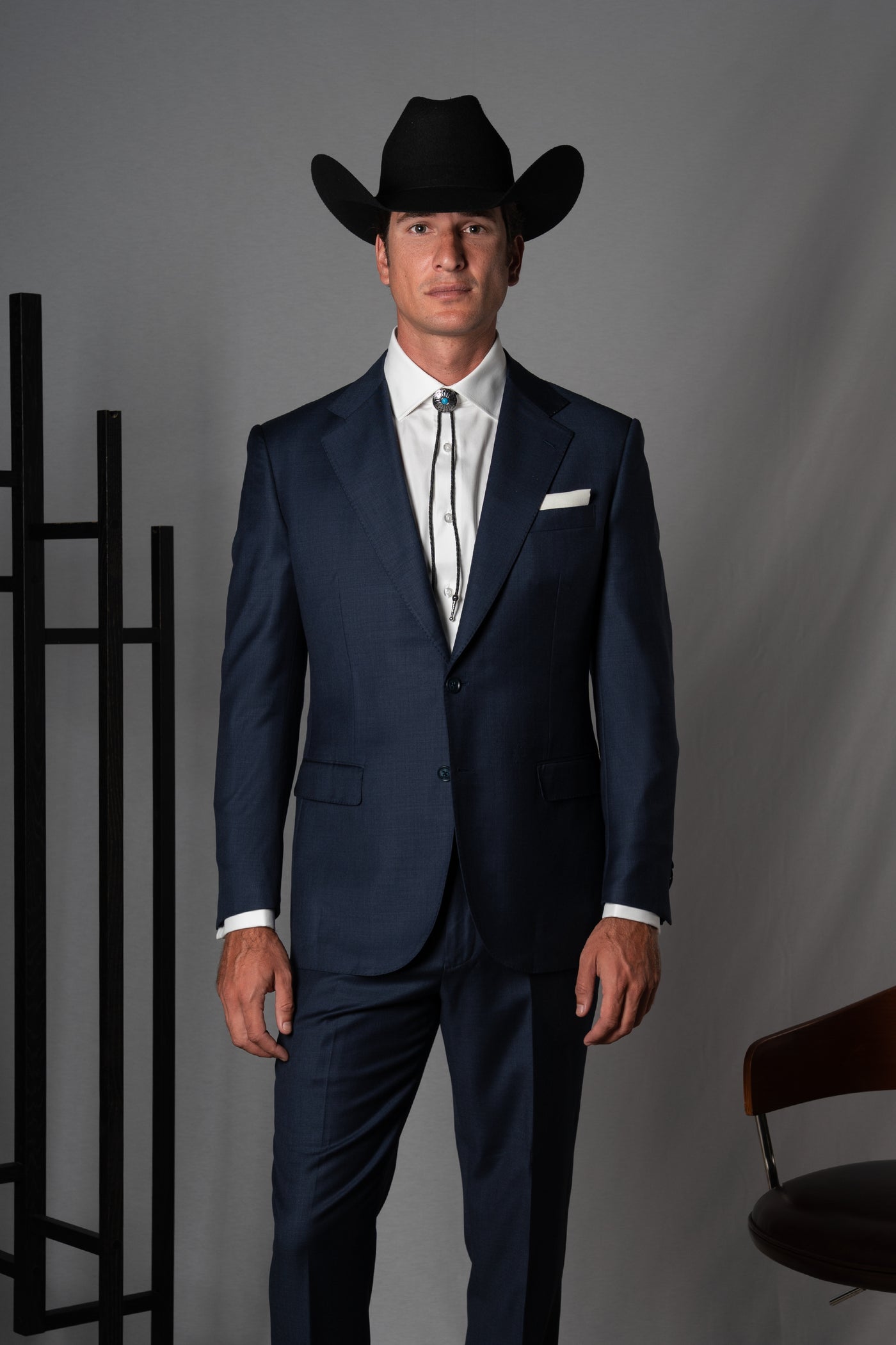 Fil a fil Navy Wool Suit - Traje a medida BUND