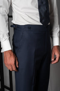 Fil a fil Navy Wool Suit - Traje a medida BUND