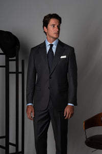 Fil a fil Stone Grey Wool Suit - Traje a medida BUND