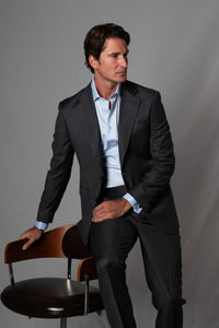 Fil a fil Stone Grey Wool Suit - Traje a medida BUND