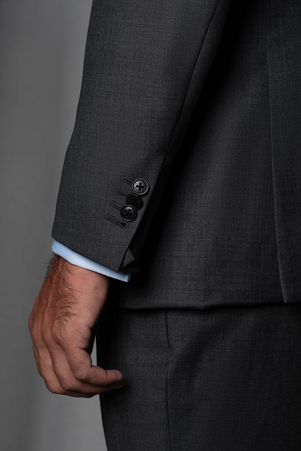 Fil a fil Stone Grey Wool Suit