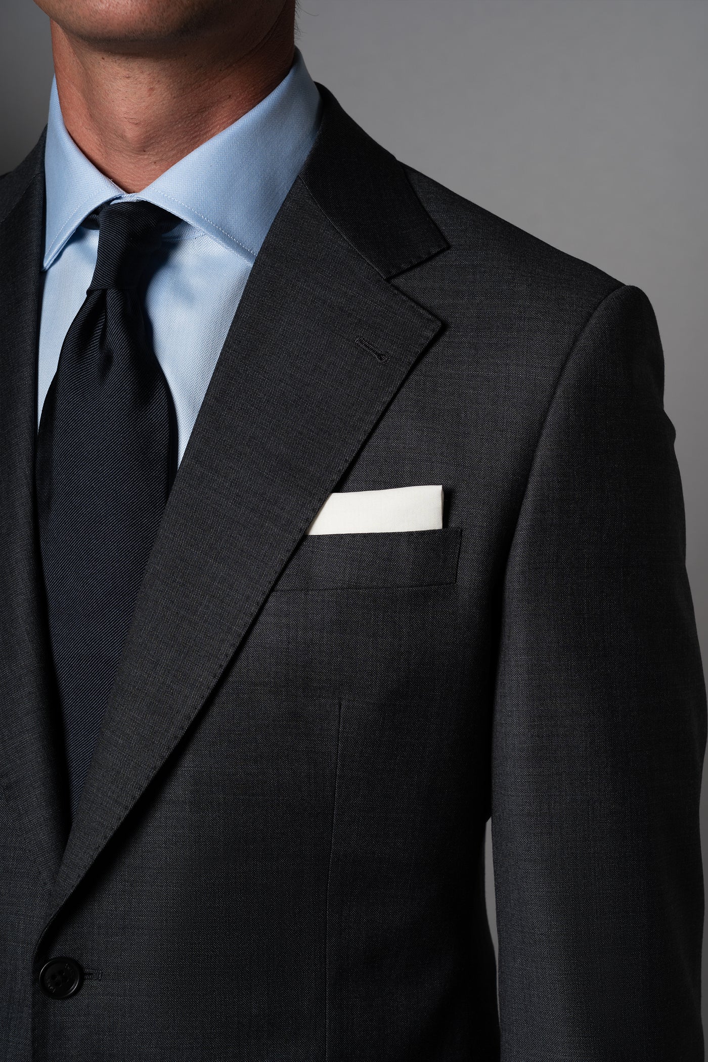 Fil a fil Stone Grey Wool Suit - Traje a medida BUND