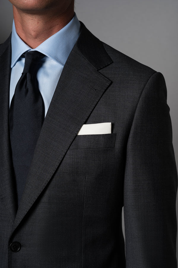 Fil a fil Stone Grey Wool Suit