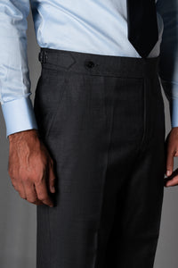 Fil a fil Stone Grey Wool Suit - Traje a medida BUND
