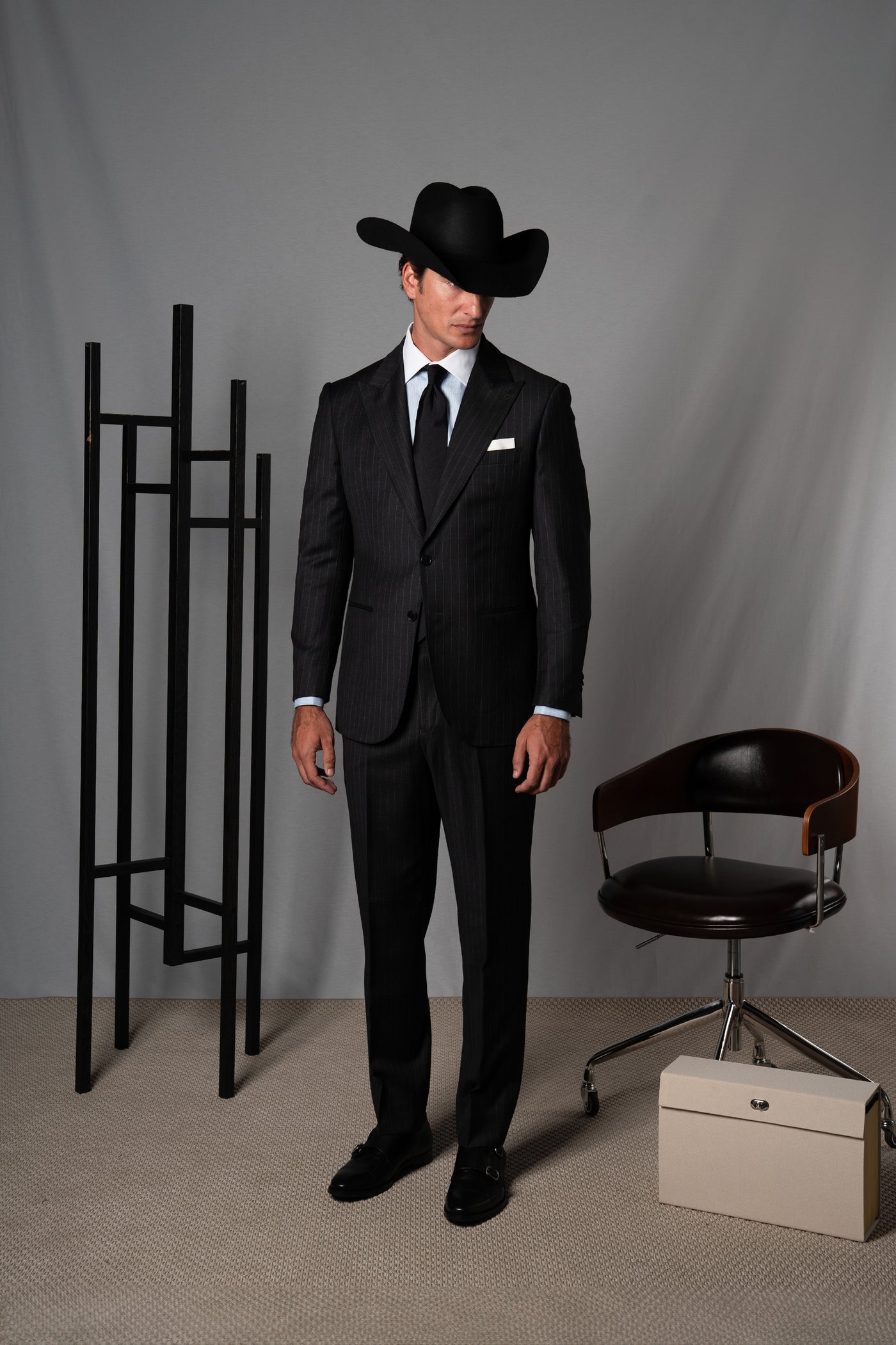 Stripes Stone Grey Wool Suit - Traje a medida BUND
