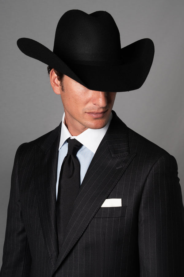 Stripes Stone Grey Wool Suit