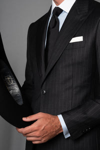 Stripes Stone Grey Wool Suit - Traje a medida BUND