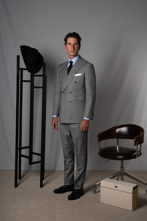 Wales Light Grey Wool Suit