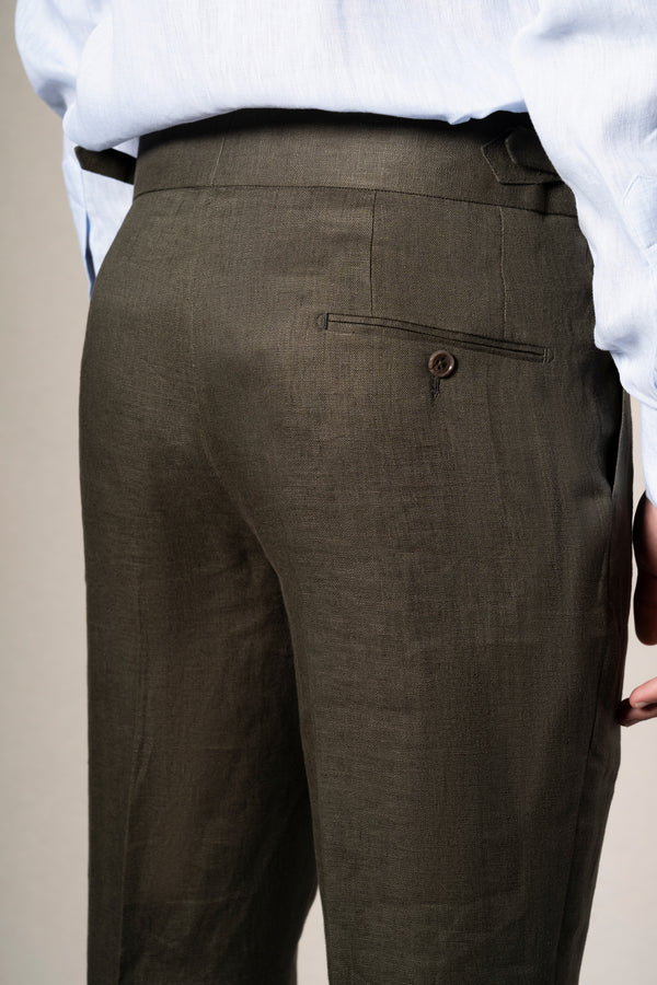 Dark Green Linen Suit