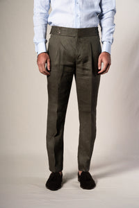 Dark Green Linen Suit - Traje a medida BUND