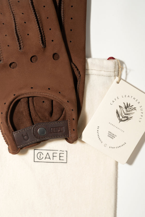 Guantes de conducir Triton Suede Black Coffee