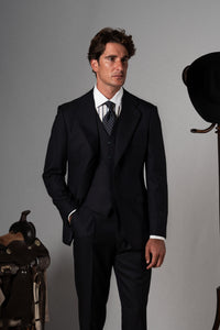 Twill Dark Navy 3 Pieces Suit - Traje a medida BUND
