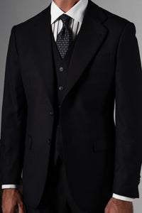 Twill Dark Navy 3 Pieces Suit - Traje a medida BUND