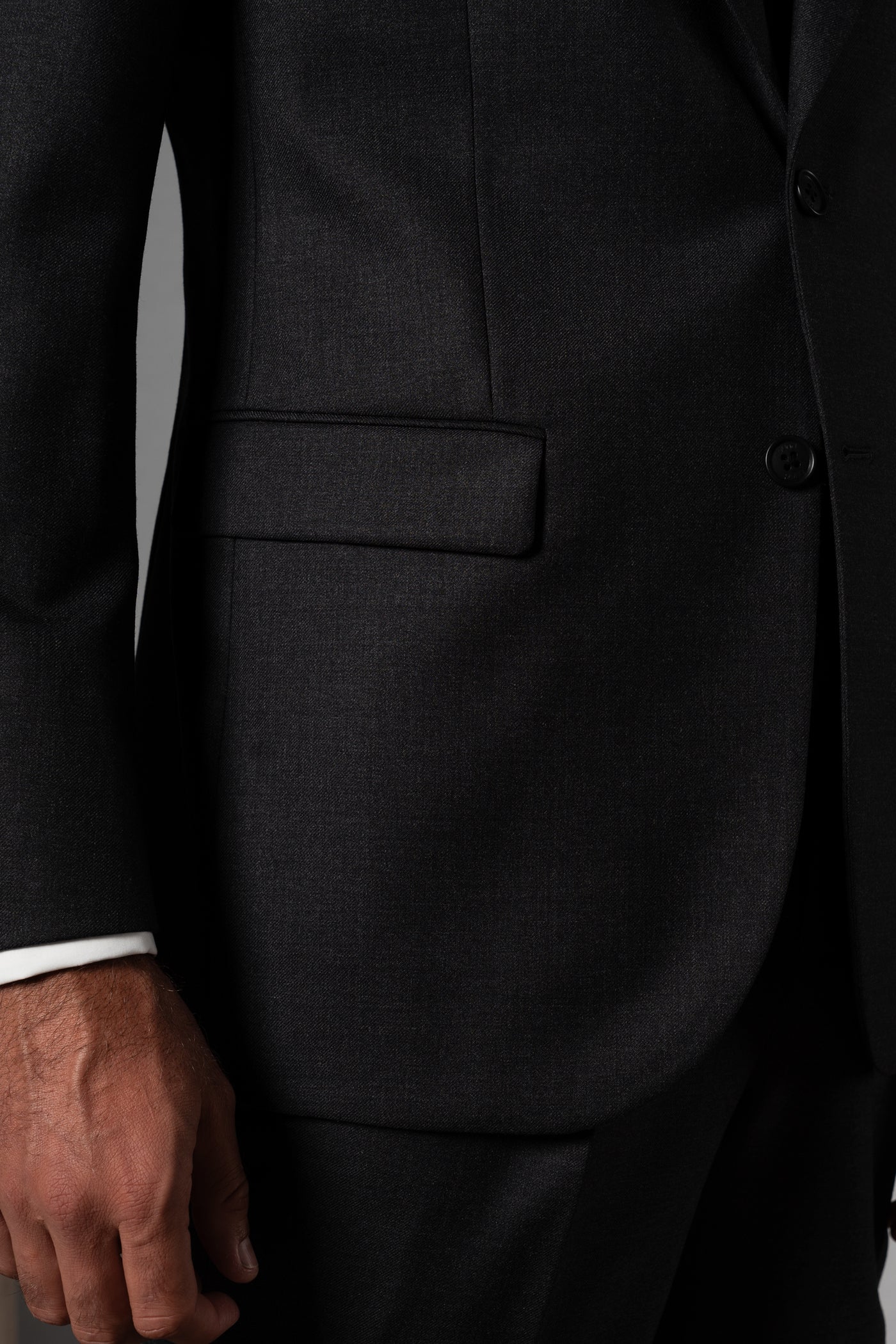 Twill Dark Grey 3 Pieces Suit - Traje a medida BUND