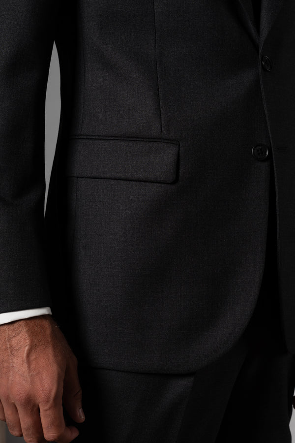 Twill Dark Grey 3 Pieces Suit