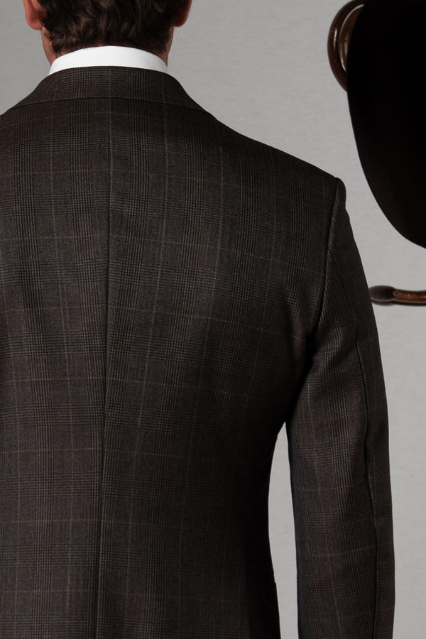 Wales Chocolate Brown Wool 3 Pieces Suit