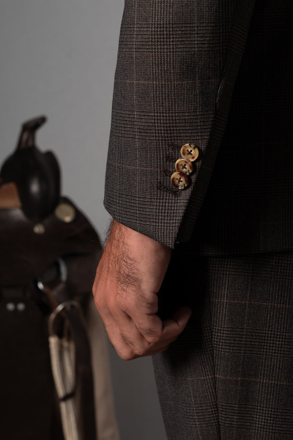 Wales Chocolate Brown Wool 3 Pieces Suit