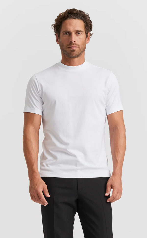 White Hi-neck Cotton T-Shirt (Son of a Tailor)