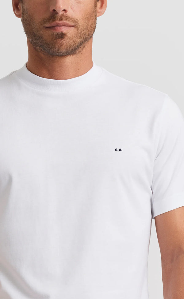 White Hi-neck Cotton T-Shirt (Son of a Tailor)