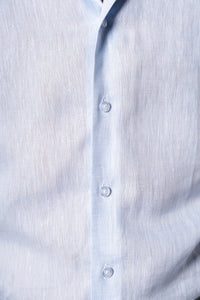 Light Blue Ceremony Linen Shirt - Camisa BUND