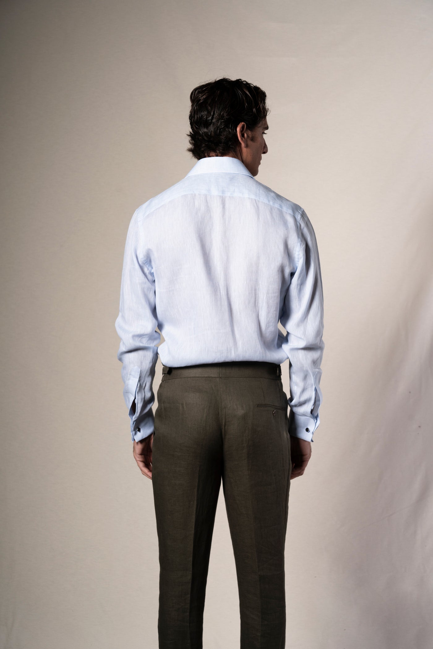 Light Blue Ceremony Linen Shirt - Camisa BUND