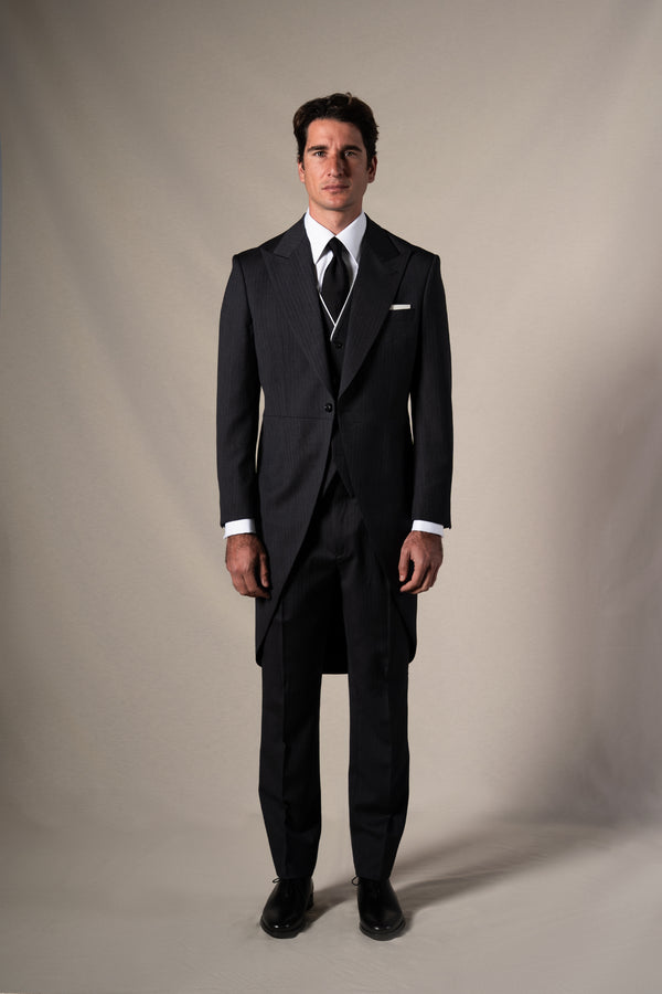 Classic Herringbone Grey Morning Suit