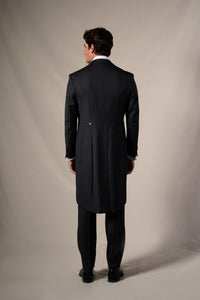 Herringbone Grey Morning Suit Beige Vest - Chaqué BUND
